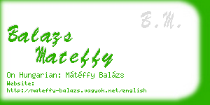 balazs mateffy business card